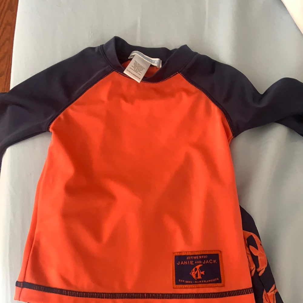 Janie & Jack swim set. Rash guard & trunks.